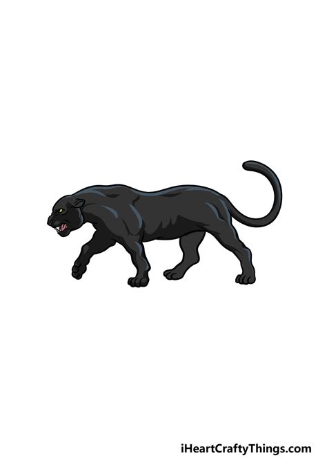 drawing of a panther